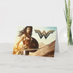 Carte Wonder Woman Au coucher Du Soleil