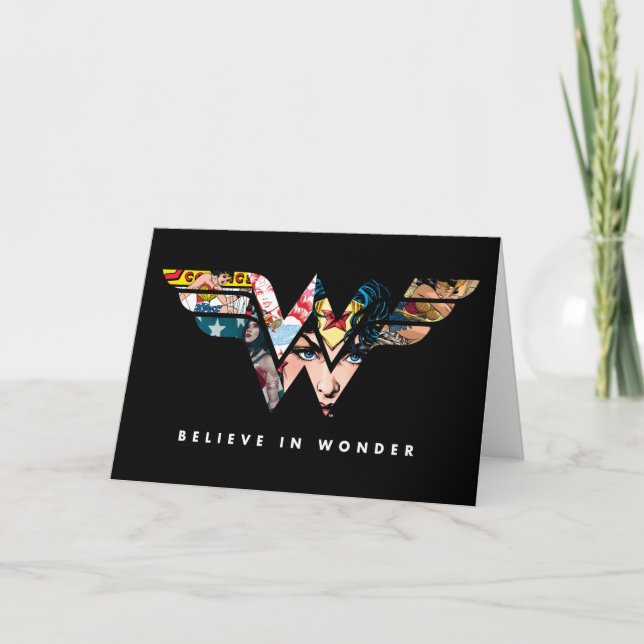 Carte Wonder Woman "Believe In Wonder" Logo Collage (Devant)