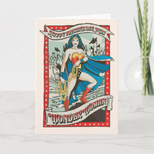 Carte Wonder Woman Bonne Fête des pères, maman
