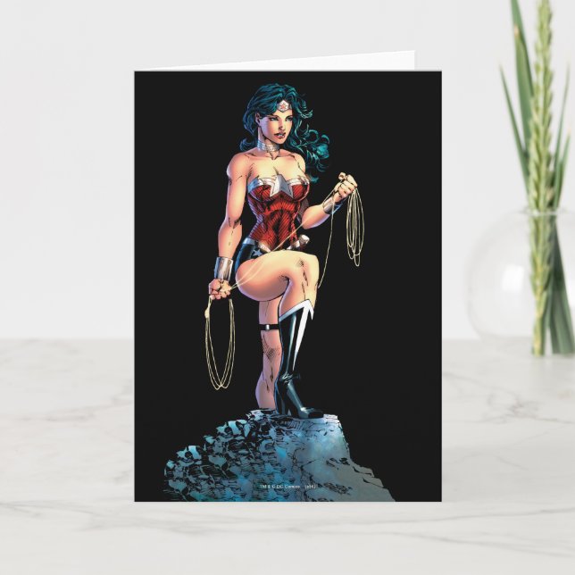 Carte Wonder Woman Grimpe Lasso Sur Rock (Devant)
