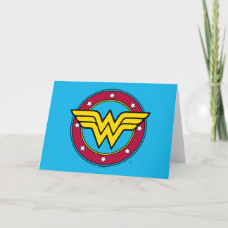 Carte Wonder Woman | Logo Cercle & Etoiles