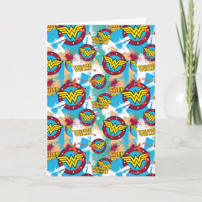 Carte Wonder Woman Spray Motif de peinture (Devant)