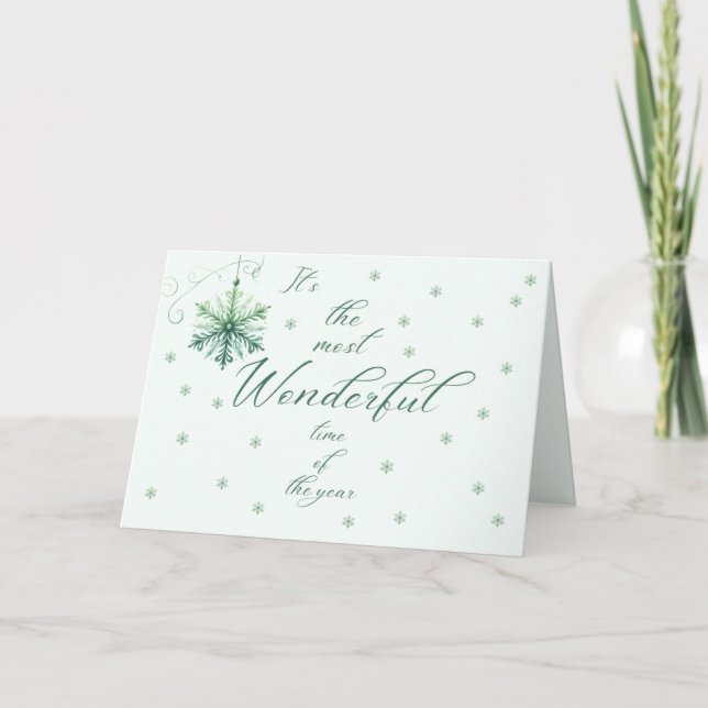 Carte Wonderful Snowflake Christmas Card (Devant)