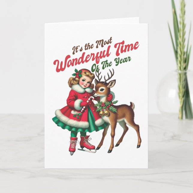 Carte Wonderful Time of Year - vintage christmas (Devant)