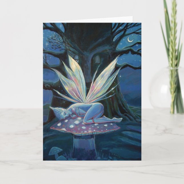 Carte Wood Spirit - Fairy Art Grey Card (Devant)