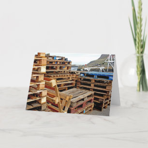 Carte Wooden Pallets on the Dock Card