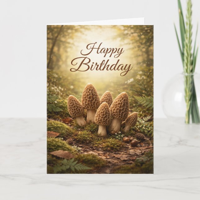 Carte Woodland Morel Birthday (Devant)
