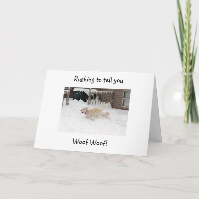 CARTE WOOF WOOF À "4O" TU AS L'AIR "BON!" (Devant)