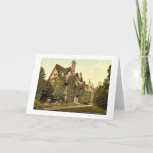 Carte Worchester College, Oxford, England Rare Photochro