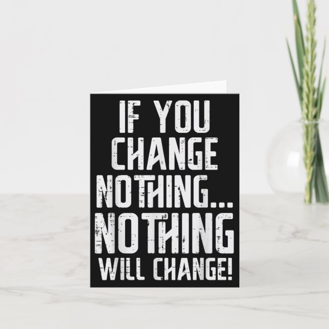 Carte Workout If You Change Nothing Gym Insrational Wome (Devant)