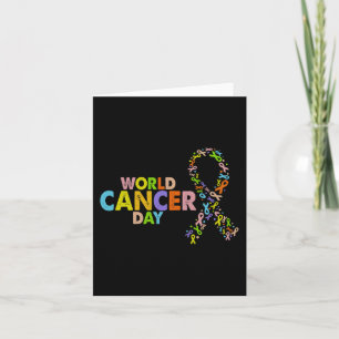 Carte World Cancer Day Ribbon Support Cancer All Ribbon