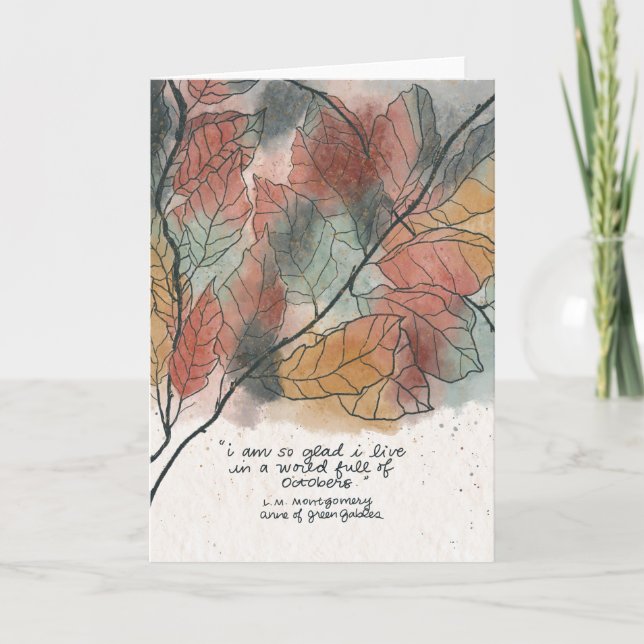 Carte World Full of Octobers, Anne of Green Gables (Devant)