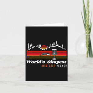 Carte World Okayest Disk Golf Player Funny Frisbee Vinta