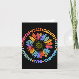 Carte World Peace Supporter Tournesol Floral tenue type