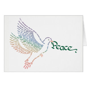 Carte World Word Peace Dove