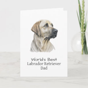 Carte Worlds Best Chien Papa Labrador Retriever Texte pe