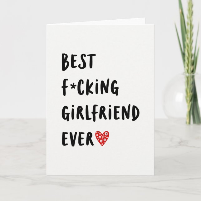Carte Worlds Best Girlfriend Ever Card (Devant)