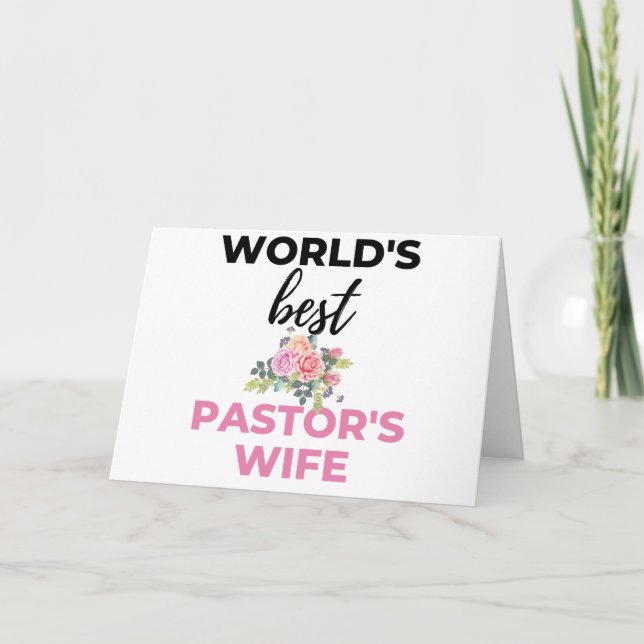 Carte World's Best Pastor's Wife bl (Devant)