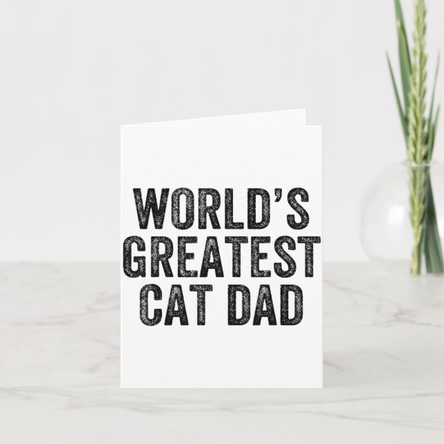 Carte World's Greatest Cat Dad Funny Dad Joke Father's D (Devant)