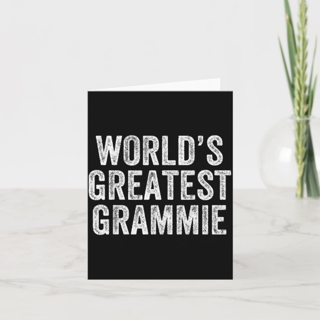Carte World's Greatest Grammie Funny Grandma Joke Mother (Devant)