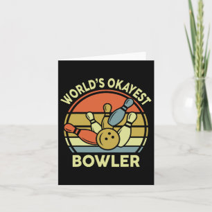 Carte Worlds Okayest Bowler Bowling chemise Vintage Funn