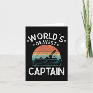 Carte World's Okayest Captain Citation Retro Vintage Boa