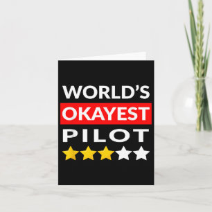 Carte Worlds Okayest Pilote - Drôle avion