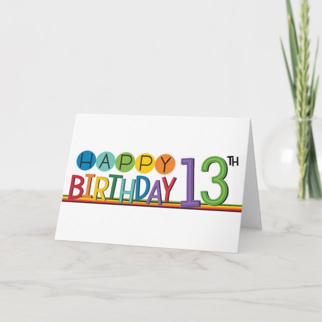 Carte WOW A ADOLESAGER **13e ANNIVERSAIRE* SOUHAITS (Devant)