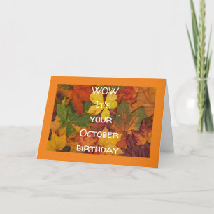 CARTE WOW C'EST VOTRE **ANNIVERSAIRE D'OCTOBRE**