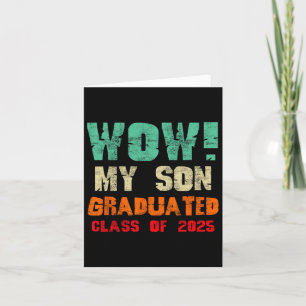 Carte Wow Mon Fils Diplômé Cl De 2025 Drôle Graduation M