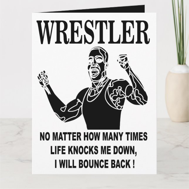 Carte Wrestler Inspirational Wrestling Salutation (Devant)