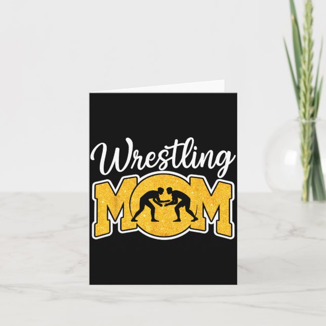 Carte Wrestling Mom Funny Wrestle Wrestler Parent Mother (Devant)