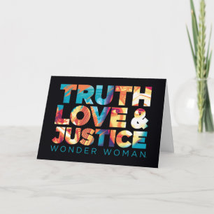 Carte WW84  Truth Love & Justice Wonder Woman Cutout