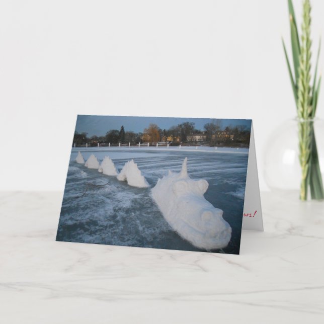 Carte X-MAS "Lake of the Isles Chinese Snow Dragon (Devant)