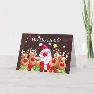 Carte x-mas mignonne, ho ho ho ! ! !
