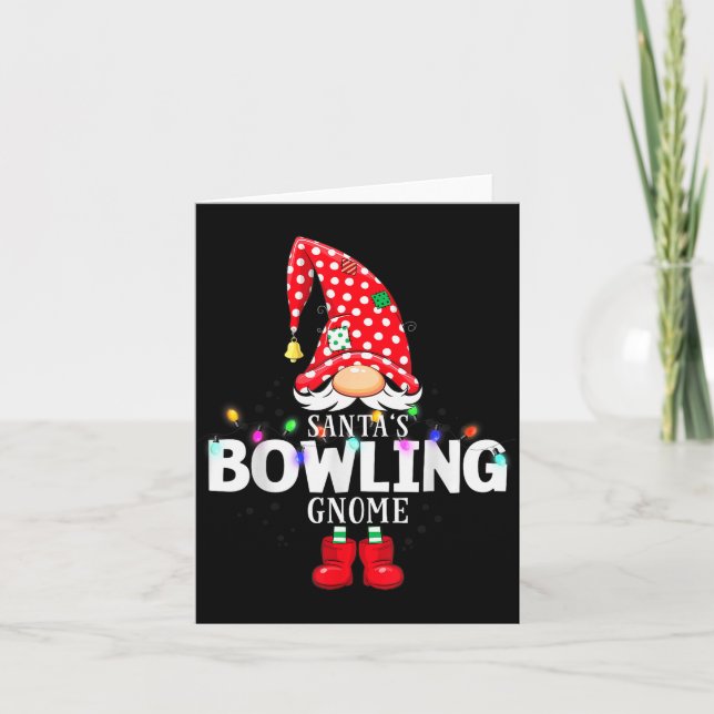 Carte X-mas Santa's Bowling Gnome Christmas Matching  (Devant)