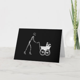 Carte X-Ray Skeleton Mom & Baby - Original B&W