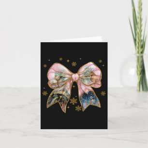Carte Xmas Coquette Bow Jesus Bible chrétienne Verse Nat