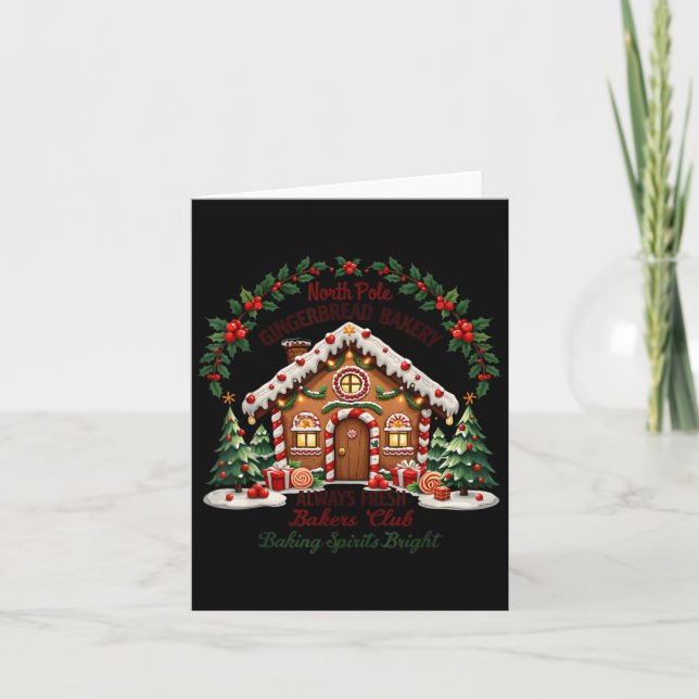 Carte Xmas North Le Gingerbread Bakery Baking Srits Brig (Devant)