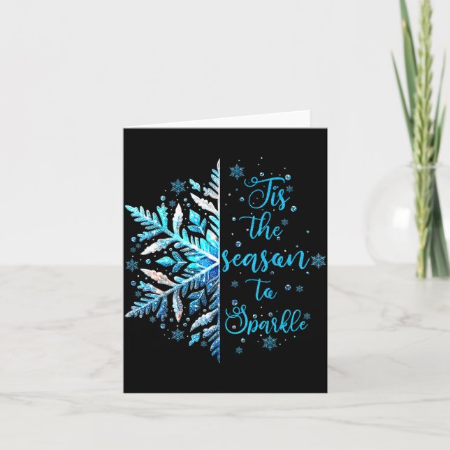 Carte Xmas Snowflake Tis The Season Cozy Season Merry Ch (Devant)