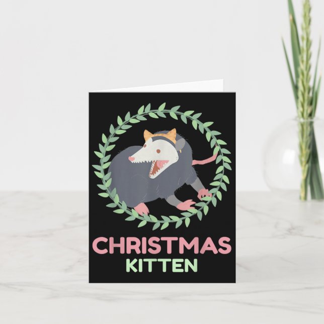Carte Xmas Ssum Kitten - Creepy Cute Pastel Goth Christm (Devant)