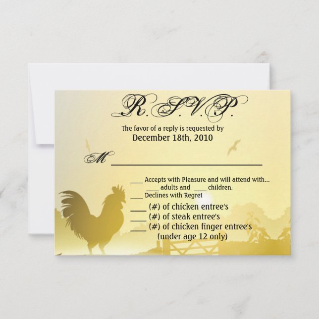 Carte XMAS Sunny Morning Farm Countert 5x3.5 R.S.V (Devant)