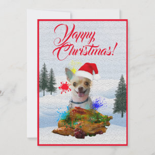 Carte Xmas Yappy Chihuahua Chien Funny personnalis