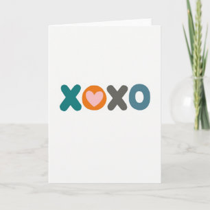 Carte Xoxo avec aspect feuille d'or