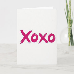 Carte Xoxo Fuchsia Brush Hugs