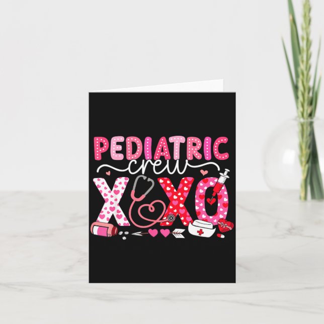 Carte Xoxo Nurse Pediatric Crew Nurse Valentine Leopard  (Devant)