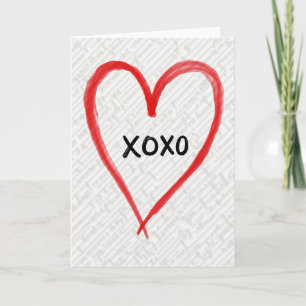 Carte Xoxo peinte avec le cœur