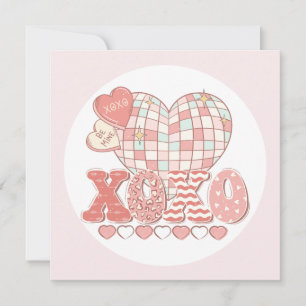 Carte Xoxo rétro Saint Valentin