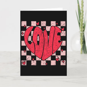 Carte Xoxo Xo Xo Groovy Love à carreaux Saint-Valentin H