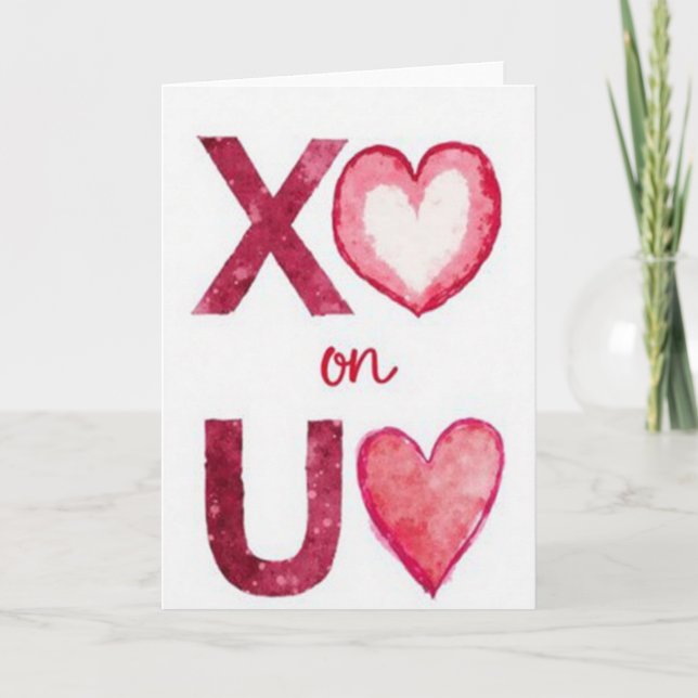 Carte Xoxo You à l'aquarelle (Devant)